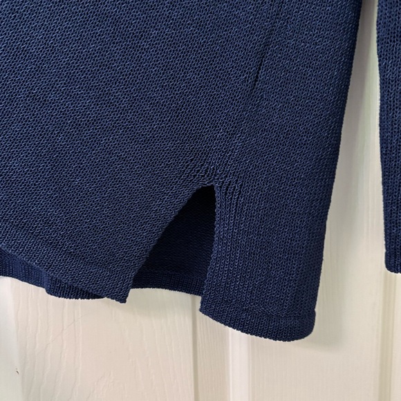 J. McLaughlin Callum V Neck Sweater Havana Knit Cotton Blend - Picture 5 of 7